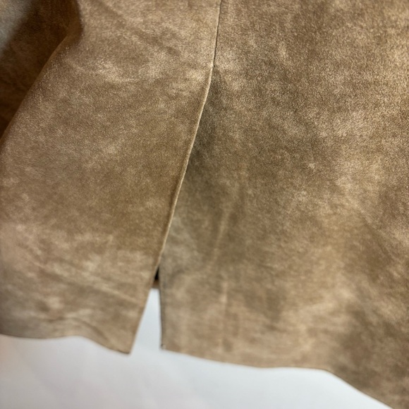 PENDLETON Sz M Light Tan Soft Suede Blazer Jacket Lined Pockets Unisex - Picture 9 of 12